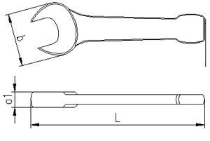 İzeltaş 0700050105 105 mm Çatal Çakma Anahtar