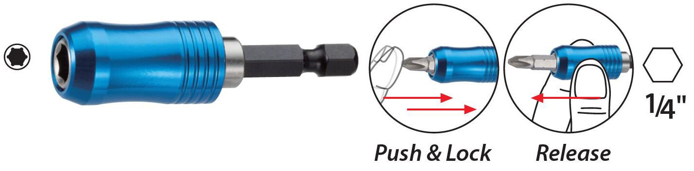PROSCR SCR16306 1/4'' x 60MM HIZLI MANYETİK BİTS TUTUCU