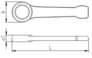 İzeltaş 0750050105 105 mm Yıldız Çakma Anahtar
