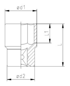 İzeltaş 1113061015 15 mm Lokma Anahtar 1/2''