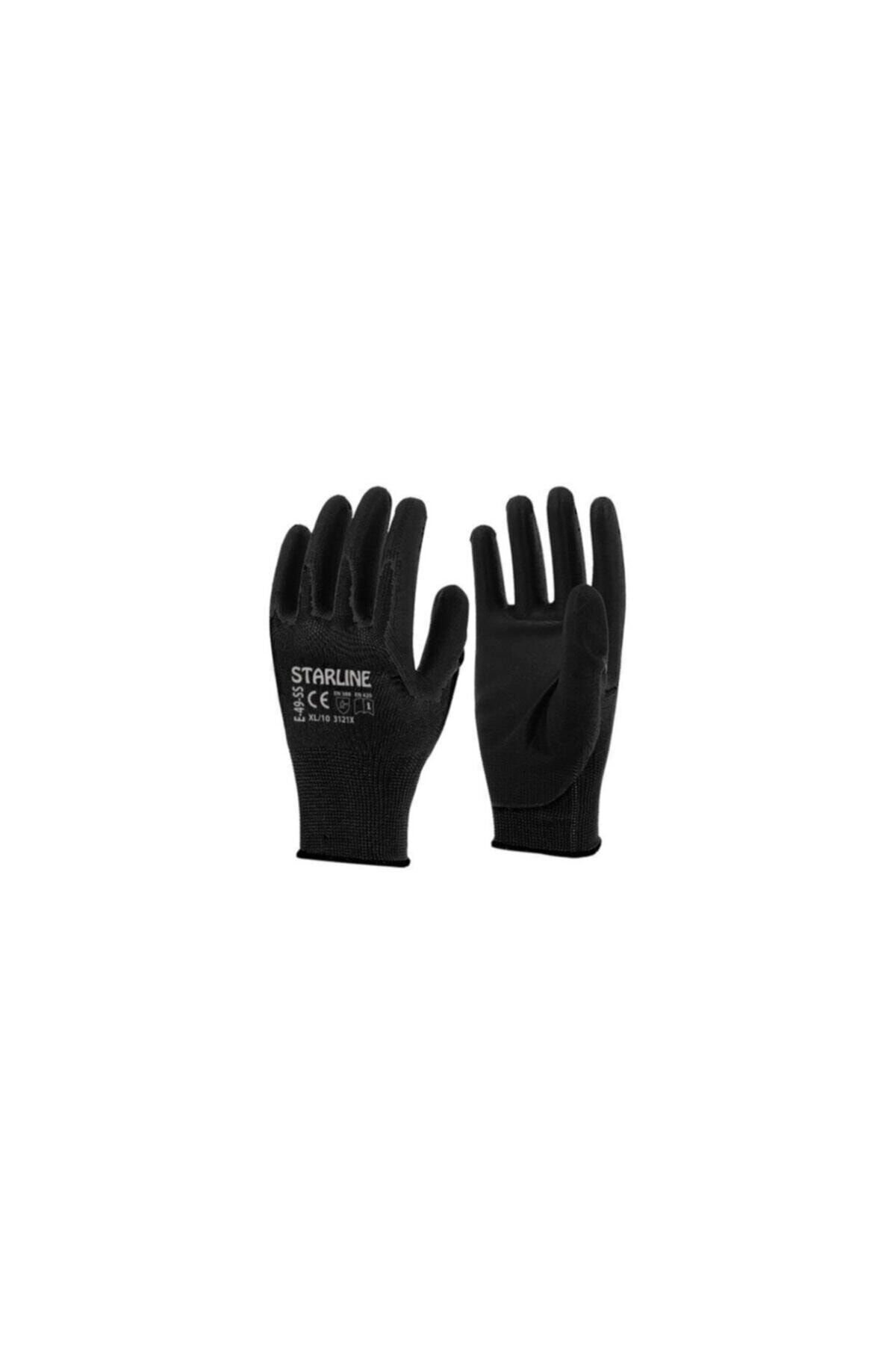 STARLİNE E-49SS SİYAH-SİYAH PU ELDİVEN