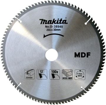 Makıta D-38940 Tct Testere Mdf 255X100T
