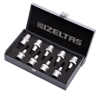 İzeltaş 1113006009 9'Lu Lokmalı Torx Uç Takımı 1/2''