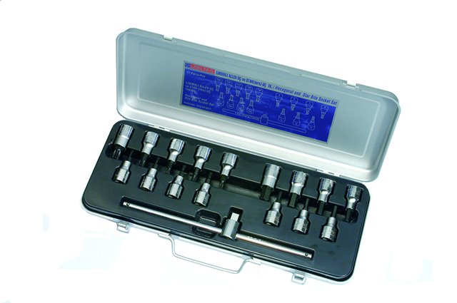 İzeltaş 1113006017 1/2'' Lokmalı Allen Uç Ve Star (Torx) Uç Takımı 17 Parça