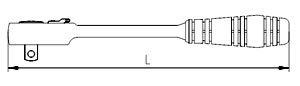 İzeltaş 1513060032 250 mm Cırcır Kolu ( 32 Diş ) 1/2''