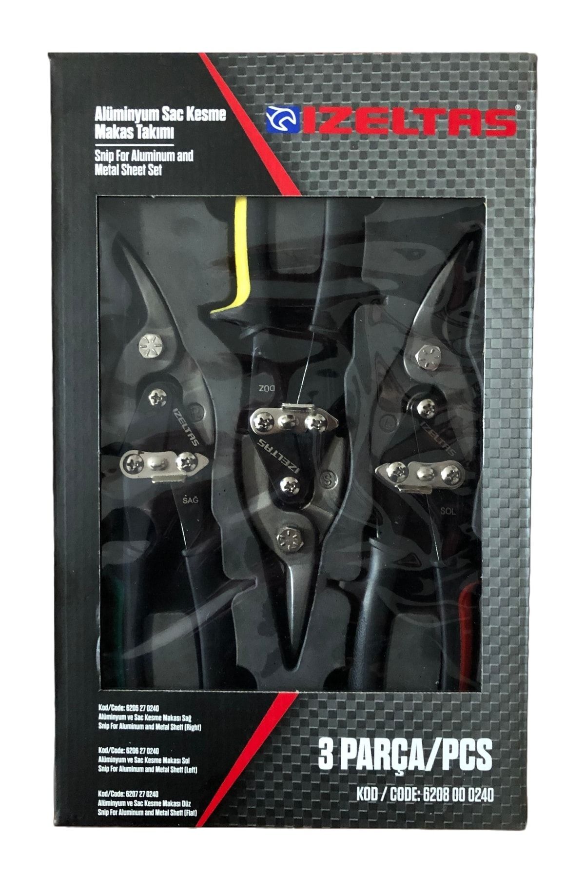 İZELTAŞ ALÜMİNYUM VE SAÇ KESME MAKASI TAKIMI 3 PAR