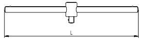 İzeltaş 1513062250 250 mm T Kol 1/2''