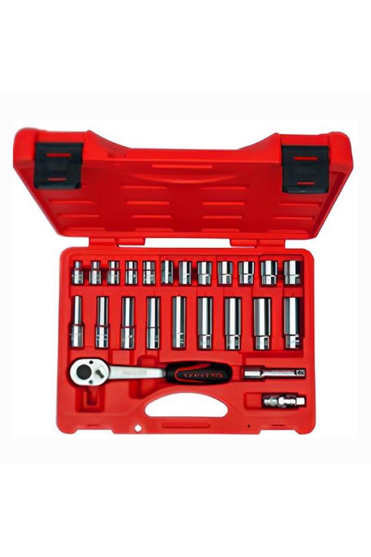 İZELTAŞ 3/8'' ALTI KÖŞE LOKMA ANAHTAR SETİ 24 PARÇA