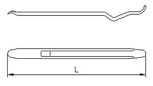 İzeltaş 6360260600 600 Mm Kıvrık Uçlu Levye Krom