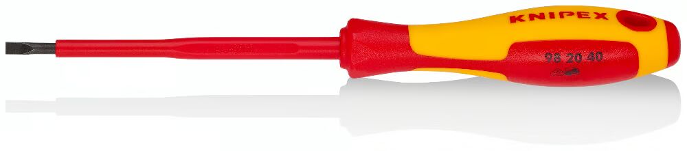 KNIPEX 98 20 40 VDE DÜZ UÇLU TORNAVİDA 202 mm