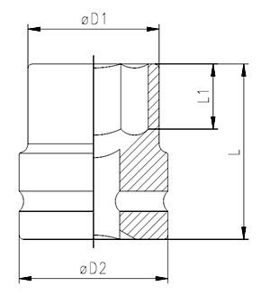 İzeltaş 1125067050 50 Mm Havalı Lokma 1''