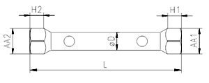 İzeltaş 1800072022 20X22 Mm Kovan Anahtar İki Ağız
