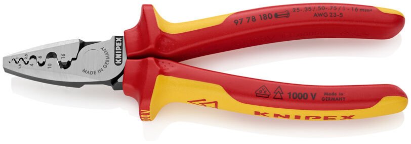 KNIPEX 97 78 180 VDE YÜKSÜK SIKMA PENSİ