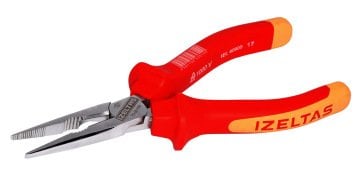 İzeltaş 3220136140 140 mm Uzun Düz Kargaburun Elektrikçi İzoleli 1000 V