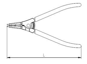 İzeltaş 3301120225 225 Mm Dış Segman Pensi (Yaylı Düz)