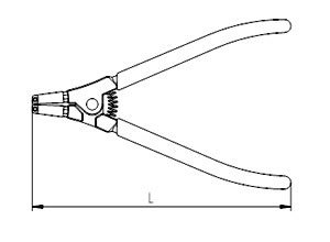 İzeltaş 3311120210 210 Mm Dış Segman Pensi (Yaylı Eğri)