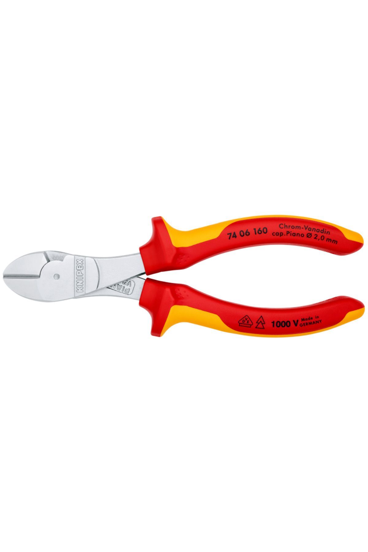 KNİPEX 74 06 160 AGIR HIZMET VDE YAN KESKI
