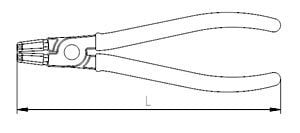 İzeltaş 3331120130 130 Mm İç Segman Pense Yaysız Eğri