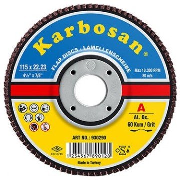 Karbosan 115x22 60 Kum Flap Disk AO