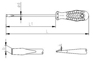 İzeltaş 4100178150 8X150 Kraft Tornavida Düz