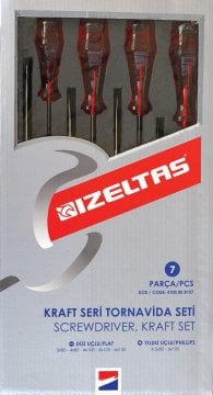 İzeltaş 4100008107 7 Parçali Kraft Tornavida Seti