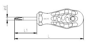 İzeltaş 4130180640 6X40 Kraft Yıldız Topaç Tornavida