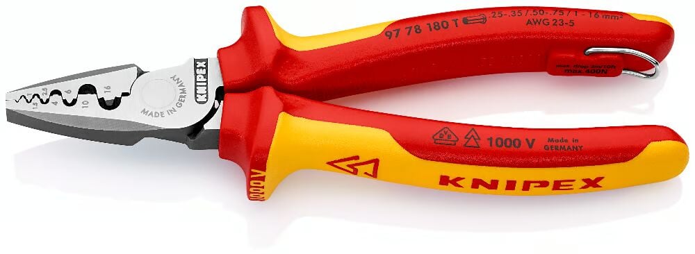 KNIPEX 97 78 180T SIKMA PENSESİ (KABLO YÜKSÜKLERİ İÇİN)