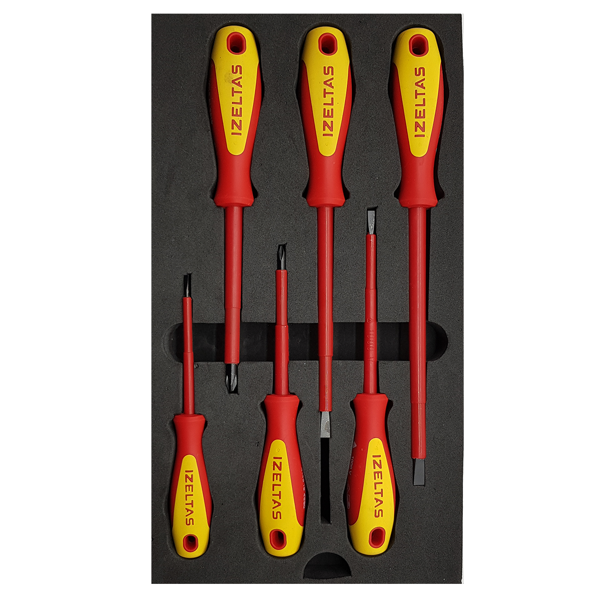İzeltaş 4140009106 1000V Elektrikçi İzole Tornavida Set 6 Parça