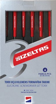İzeltaş 4530001006 6'Li Torx Uçlu Klemens Tornavida Takımı