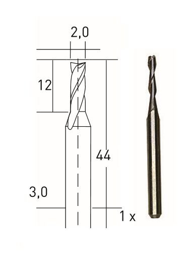 TUNGSTEN KARBÜRLÜ MATKAP UCU 2.0 mm