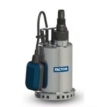 FACTOR FACCS550INOX-N 550W Paslanmaz Gövdeli Temiz Su Drenaj Pompası
