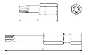 İzeltaş 4830210130 T 30 Torx Bits Uç 50Mm