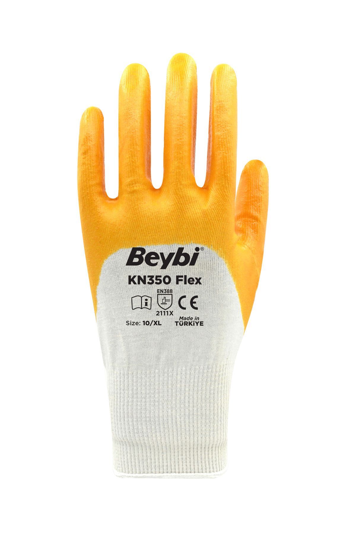 BEYBİ NİTRİL ELDİVEN KN350 FLEX SARI 12 ADET