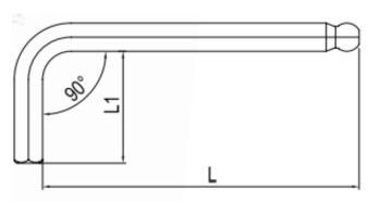 İzeltaş 4906220020 * 2 Mm Yuvarlak Başlı Uzun Allen  Anahtar