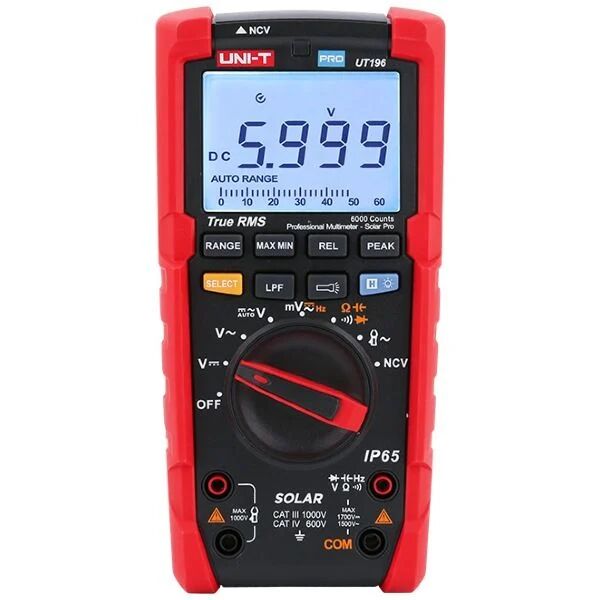 UNI-T UT196 DC SOLAR 1700V True RMS Profesyonel Multimetre