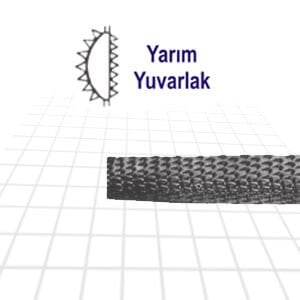 YARIM YUVARLAK EĞE  -  İNCE 6''