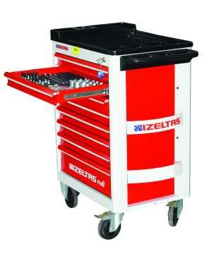 İzeltaş 8241001209 8 Çekmeceli Pro8 Mobil Takim Dolabi Kirmizi ( Dolu - 209 )