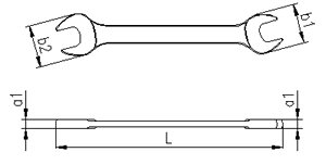 İzeltaş 0130010607 06X07 Çatal İki Ağız Anahtar Uzun Boy