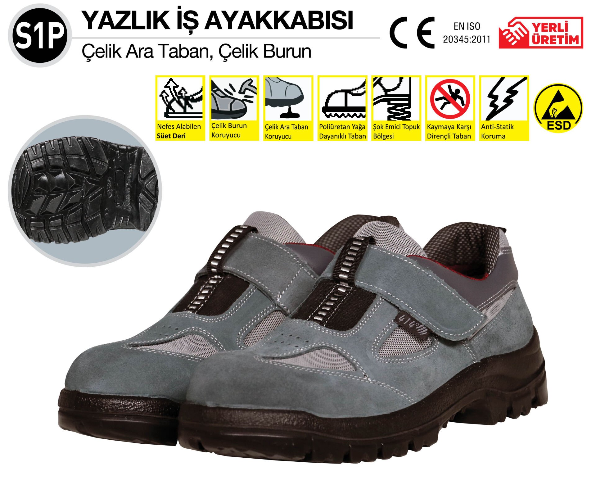 414 YAZLIK İŞ AYAKKABISI S1P NO:42