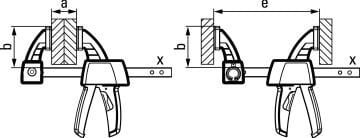CIRCIR MEKANİZMALI TEK EL İŞKENCE 450mm 2000N