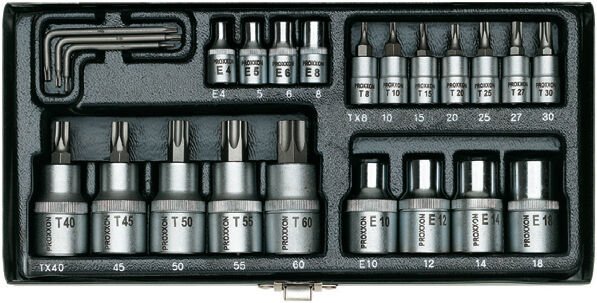 PROXXON 23102  1/4'' & 1/2'' 24 PARÇALI TORX LOKMA TAKIMI
