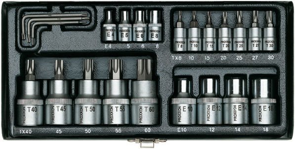 PROXXON 23102  1/4'' & 1/2'' 24 PARÇALI TORX LOKMA TAKIMI